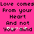 Pixelated text on bright pink background with repeated phrase and heart symbols replacing letters in 'mind'.