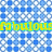 A static image with a blue and white checkered background displaying the word "fabulous" in multiple colors across two horizontal bands.