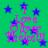 Green background with blue stars and pink text reading "I Love Her" in a stylized font.