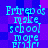 Pixelated cyan text on a purple-blue background, repeated in four identical quadrants with no visible animation changes