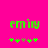 Green text 'emily' on bright pink background with green and brown star-like symbols below, two identical frames showing animation change in symbol positions.