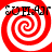 Red and white spiral pattern with black text "SOFTAIR" overlaid in four quadrants, static image.