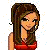 Pixelated cartoon woman in red top and blue jeans with text "Proud to be a Republican!" below.