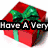 A pixelated holiday-themed icon with a red gift box, snowman, and Christmas text overlays.