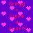 Pixelated purple background with pink hearts and red text reading "Gregg + Kylee 4 ever!!!" in a repeating pattern.