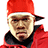 A static image shows a person in red clothing and cap on the left, with yellow text on purple background reading "ME AND BAILEY ARE GANGSTA LIKE FIFTY :0".