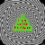 Pixelated green pyramid with red text on gray background, surrounded by white pixel-art text reading 'type your words here' in multiple sections.