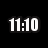 Black background with white digital clock times and text reading 'i made my wish' in pixelated font.
