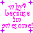 Pixelated pink text and purple stars on white background with visible animation changes