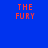 Four quadrants display 'THE FURY' text in red pixelated font against solid blue, teal, green, and dark teal backgrounds.