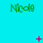 Green 'Nicole' text on cyan background with pink plus and star symbols animating across frames.