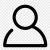 Black silhouette of a person with circular head and triangular torso on transparent background.