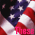 A 2x2 contact sheet of four animated frames showing a stylized American flag with red, white, and blue colors and visible stars on a dark background, overlaid with pink text reading "These colors never run" across the frames.