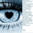 Pixelated eye icon with black heart-shaped pupil, blue and white gradient iris, and dark upper eyelid, set against light background.