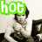 A four- shows a person in various poses with overlaid text: 'hot' (green), 'sexy' (blue), 'delicious' (pink), and 'yummy!' (white)