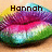 Pixelated image of lips with rainbow gradient colors and the name 'Hannah' in dark brown pixel font above.