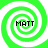 Four identical green and white spiral patterns arranged in a , each containing the text "MATT" at its center