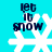 Pixelated snowflake icon with "let it snow" text on cyan background, showing animation changes