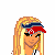 Pixel art contact sheet showing a softball-themed character with blonde hair, red visor, and baseball glove across multiple frames.