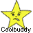 Static pixel art icon of a yellow star-shaped character with facial features and the text "Coolbuddy" below it on a gray background.