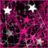Pixelated icon with pink and black background featuring white stars, displaying text 'AKS + DRT =' on the right and 'Best Friends Trouble Makers <3' below.
