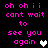 Pixelated text in bright pink on black background with a white heart symbol, transitioning to gray heart symbols across frames.