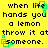 Yellow background with black pixelated text repeating 'when life hands you a lemon throw it at someone.' in two , green square outlines around some letters