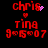 Red pixelated text on black background with pink heart and date, showing animation of scattered purple dots near 'chris' in
