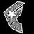 A static image with a black background on the left showing a silver, pixelated star-shaped icon and bright pink backgrounds on the right displaying multiple lines of text.