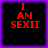 Four identical square arranged in a , each displaying red pixelated text on black background with purple border