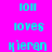 A static image with cyan text on a bright pink background, featuring repeated words 'ion', 'loves', and 'kieran' in pixelated font.