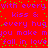 Red background with purple text repeating 'with every kiss & every hug you make me fall in love' and green pixel dots scattered throughout.