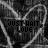 Black-and-white pattern of interlocking heart outlines with 'JUST WAIT LOVE' text in each , showing pixelated animation changes across frames