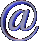 @ symbol in blue metallic style with varying highlights and shadows