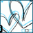 Animated icon with flowing blue and gray lines on white background, displaying text elements 'i', 'am', and 'bored' in sequence.
