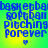 A static digital image with blue text on a green-yellow gradient background, featuring repeated words and a small heart symbol.