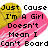 Pixelated image with yellow and pink shapes and black text reading "Just Cause I'm A Girl Doesn't Mean I Can't Board".