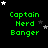 Green text 'Captain Nerd Banger' on black background with white and gray stars, arranged in a of three and four