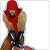 A pixelated animated buddy icon featuring a character in red headgear and dark armor on the left, with green text reading "Original Icons .com" on a dark green background to the right.