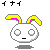 Pixel art bunny head with yellow-pink ears, white face, and gray shadow on gray background; six variations show static expressions and two crying/cheering states.