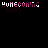 Pixelated text 'HOMECOMING 2007' in pink and white on black background, with visible animation changes across frames.