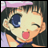 Pixelated anime-style buddy icon featuring a character with one eye closed and text "Anime IM" on black background, displayed as 2-frame contact sheet.