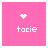 A pink square icon with a white pixelated heart above text, showing variations in the text across six