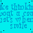 A static image with a bright cyan background displaying repeated text in blue pixelated font, including phrases like 'like think', 'a canout', and 'smile'