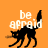 Black cat silhouette with multiple legs on orange background, white text 'be afraid' above it.