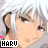 anime-style character headshots with white hair and light skin, each labeled 'HARU' in black text on a white background