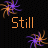 Animated contact sheet of a 4x4 grid showing multiple frames of an icon with repeating spider-like figures and text elements on black background, some frames displaying orange and purple '1985' text.
