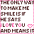 Pixelated text repeats across a white background with pink borders, featuring brown and pink lettering and heart symbols.