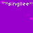 Purple background with repeated white text "*singllee*" and pink star symbols scattered across the image.