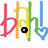 Pixelated colorful 'bhl' text with heart shapes and a black eye, transitioning to include 'CHATTERBOX!' text in pink boxes.
